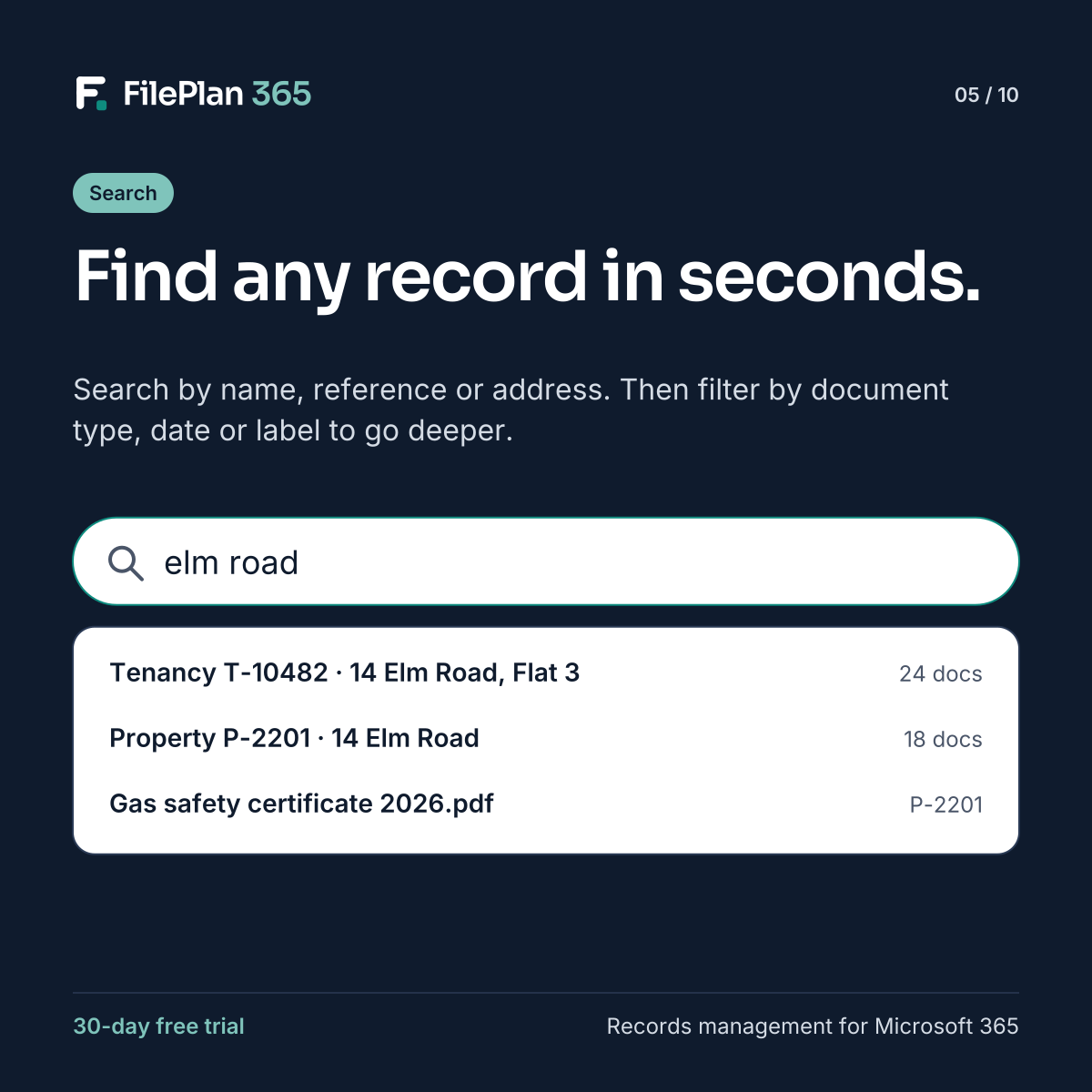 Find any record in seconds